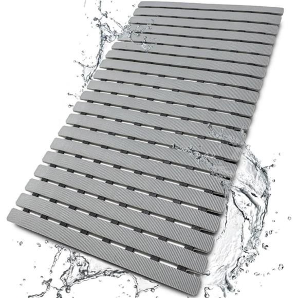 Shower Mat Non Slip Bathtub Mat with Suction Cups and Drain Holes 27.5x15.7 Inch - Picture 1 of 6